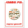 "You're Perfect" surrounded by various shapes of boobs on a white background.