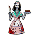 Front of pin against a white background