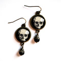 Earrings against a white background